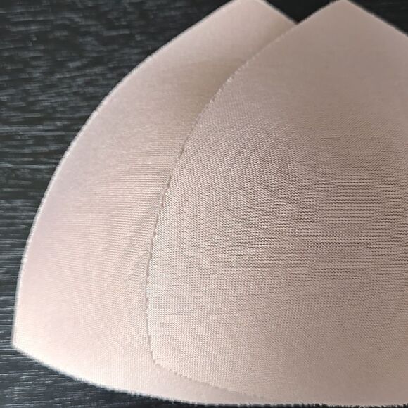 Beige Nude Likw Hue Color Womens Insert Bra Pads Triangle Ladies Replacement - Picture 4 of 8